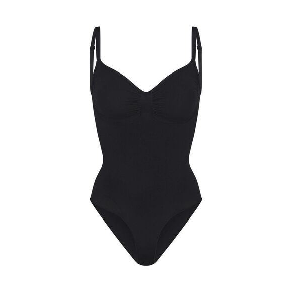 Skims NEW Seamless Sculpt Brief Bodysuit In Onyx Size S/M - Picture 4 of 5